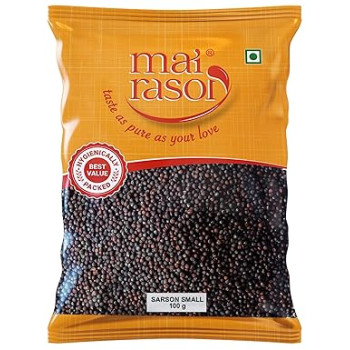MAI RASOI Mustard Seeds/Sarson/Rai Black Small - 100 Gram