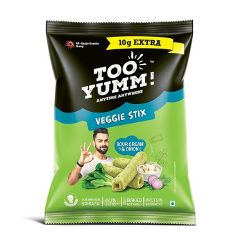 Too Yumm Veggie Stix Sour Cream & Onion Pouch 45g