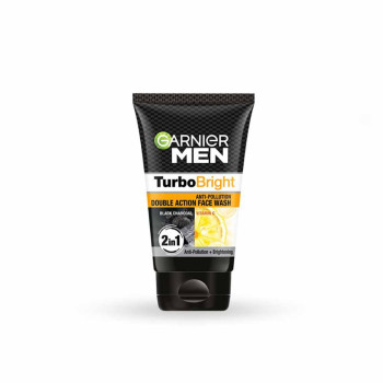 Garnier Men, Face Wash, Brightening & Anti-Pollution, TurboBright Double Action 50g