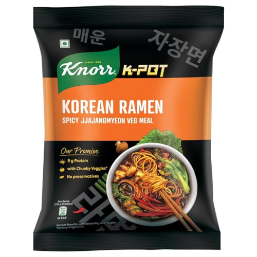 Knorr Korean Ramen Spicy Jjajangmyeon Veg Meal 110g