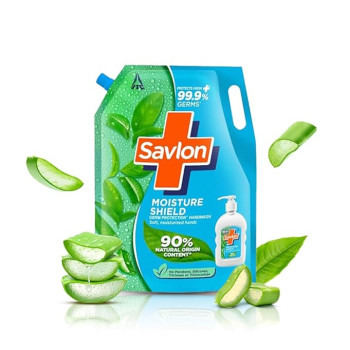 Savlon Moisture Shield Germ Protection Liquid Handwash, 1300ml Hand Wash Refill, Protec