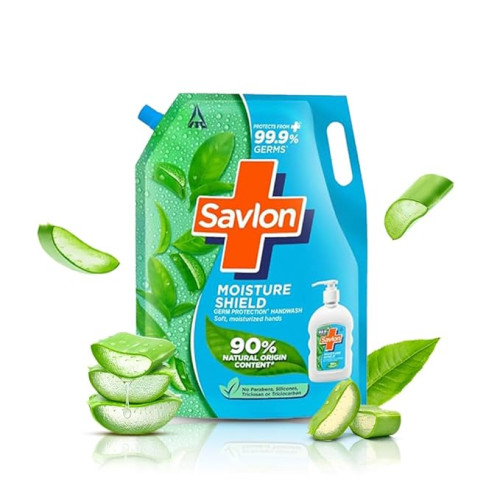 Savlon Moisture Shield Germ Protection Liquid Handwash, 1300ml Hand Wash Refill, Protec