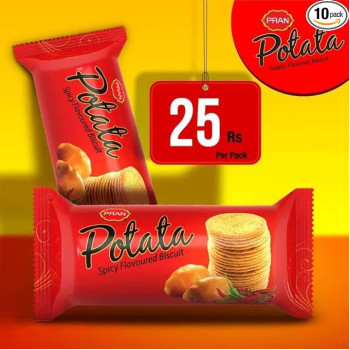 Pran Potata Spicy Flavoured Biscuit original imported - 75G