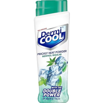 Dermi Cool Prickly Heat Powder- Menthol Regular 150 g + Fresh Aloe 50 g