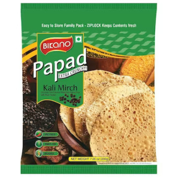 Bikano Papad Kali Mirch 200g.