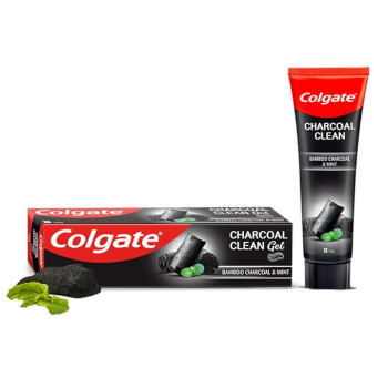 Colgate Charcoal Clean Black Gel Toothpaste , Pack of 120g Deep Clean Tooth paste With Bamboo