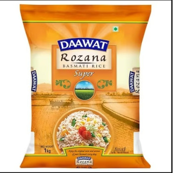 Daawat Rozana Basmati Rice Super 1kg.