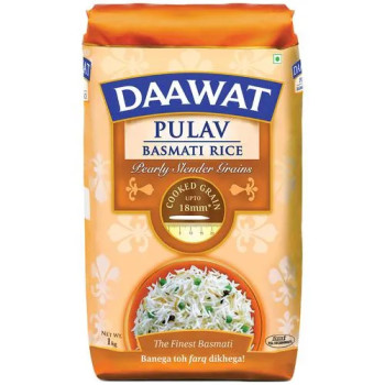 Daawat Pulav Basmati Rice Grains 1kg.