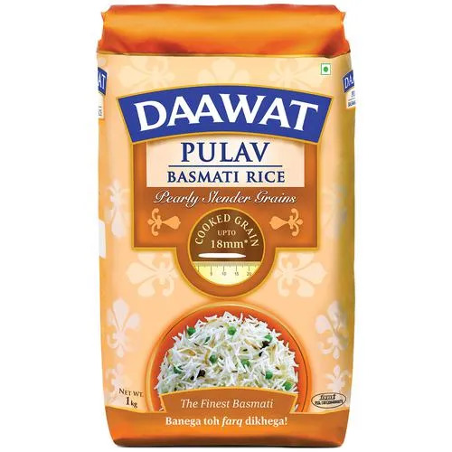 Daawat Pulav Basmati Rice Grains 1kg.