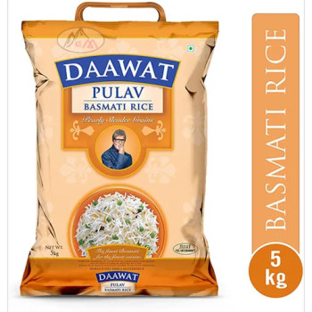 Daawat Pulav Basmati Rice Grains 5kg.