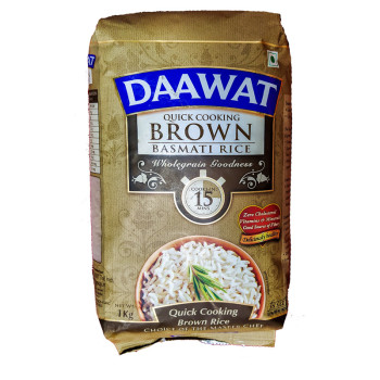 Daawat Quick Cooking Brown Basmati Rice 1kg.
