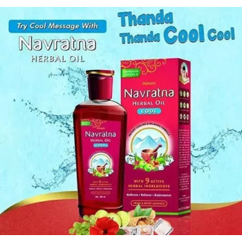 Emami Navratana Ayurvedic Hair Oil Cool 90ml.