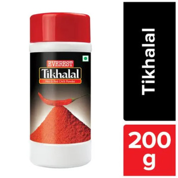 Everest Tikhalal, Haot & Red Chilli Powder 200g.  Jar