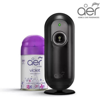  Aer Matic Violet Valley Bloom Diffuser Machine + Refill 225 ml