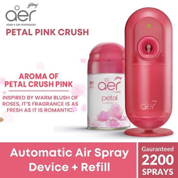  Godrej Aer Matic Petal Crush Pink Machine + Refill Home Freshener
