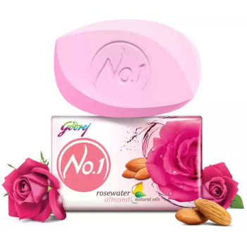 Godrej No.1 Rosewater & Almond Soap B4 - G1 Free 100g.