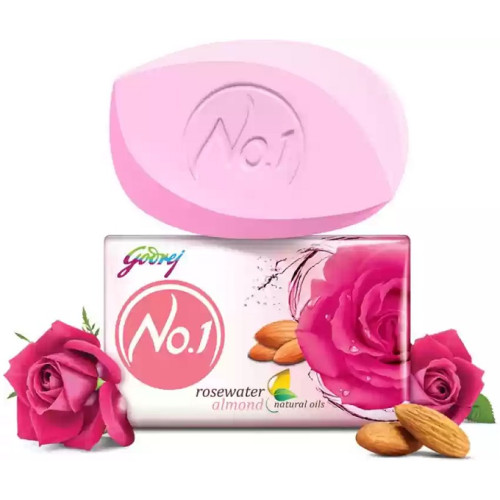 Godrej No.1 Rosewater & Almond Soap B4 - G1 Free 100g.