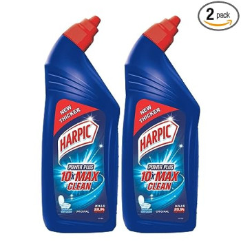 Harpic Power Plus Original Disinfectant Toilet Cleaner 500ml 2 Lizol 16ml free