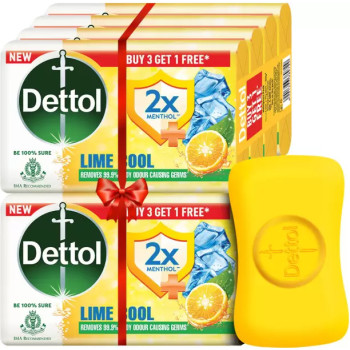 Dettol Lime Cool Soap  500g  (Buy 3 Get 1 Free)