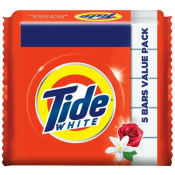 Tide White Detergent Bar 200g x 4+1free.