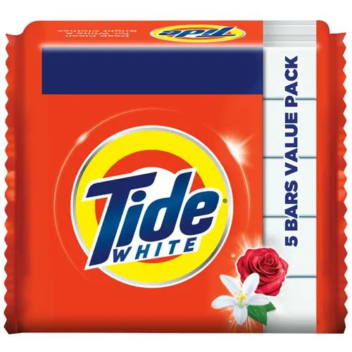 Tide White Detergent Bar 200g x 4+1free.