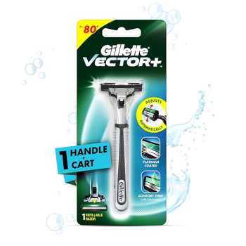 Gillette Men Vector Plus Manual Shaving Razor, 1 Pc