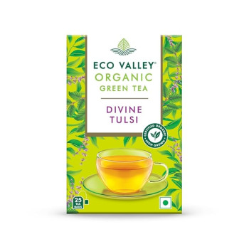 Eco Valley Organic Green Tea - Divine Tulsi  