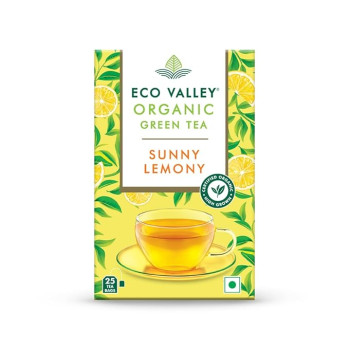 Eco Valley Organic Green Tea | Sunny Lemony | 25 Tea Bags  