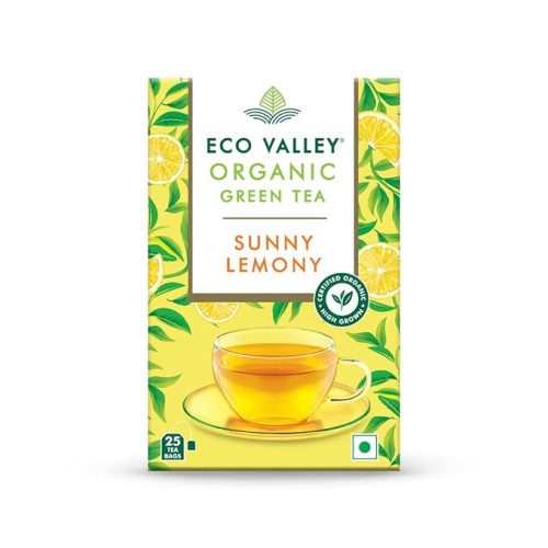 Eco Valley Organic Green Tea | Sunny Lemony | 25 Tea Bags  