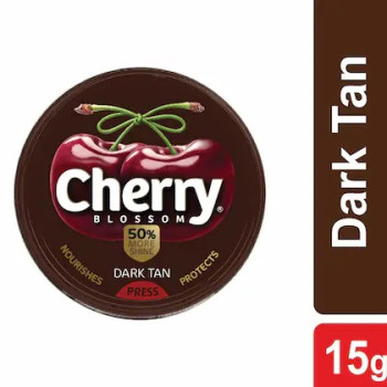 Cherry Blossom Dark Tan Shoe Polish 15g