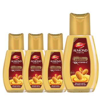 Dabur Almond Damage Free Hair Oil 485ml +190ml free