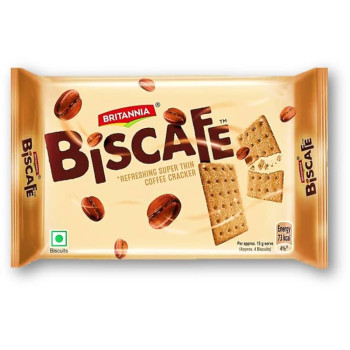 BRITANNIA BISCAFE COFFEE CRACKER BISCUIT 100G