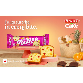 Britannia Gobbles Fruity Fun Cake 100g