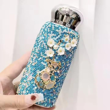Crystal Stainless Steel Hot N Cold Water Bottle 500 Ml, Multicolor