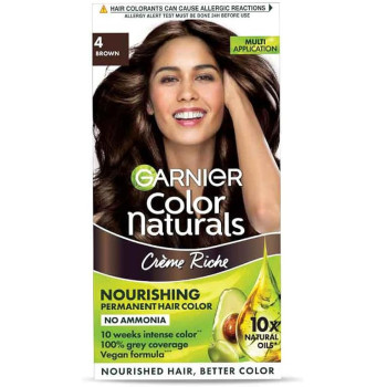 Garnier Color Naturals Crème hair color, Shade 4 Brown