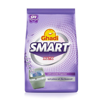 Ghadi Smart Matic Detergent Powder with Levender Fragrance Value Pack 3Kg Pack