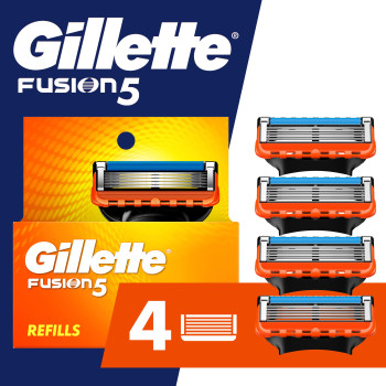 Gillette Fusion 5 Manual Shaving   (Pack of 4 Cartridges)