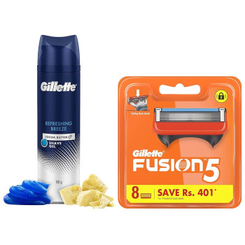 Gillette Fusion Manual Blades for men with styling back blade - 2