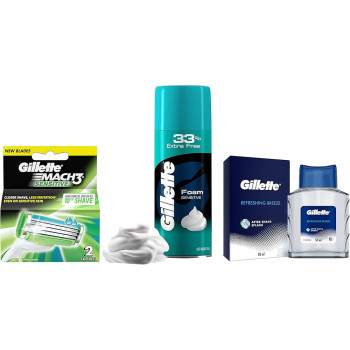Gillette Mach 3 razor+foam 50 g free