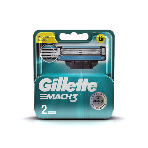 Gillette Mach 3 Turbo Manual Razor Blades for Men (2PCS) 