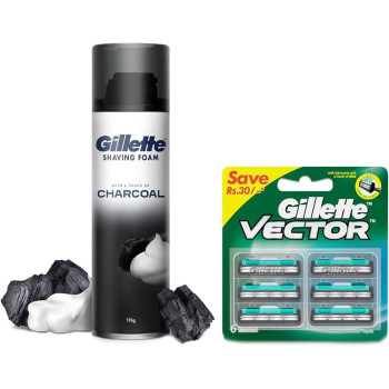 Gillette Men Vector Plus Manual Shaving Razor Blades