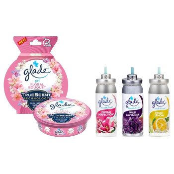 Glade Touch & Fresh Aerosol Air Freshener for Bathroom, Floral Perfection, 12ml Refill 