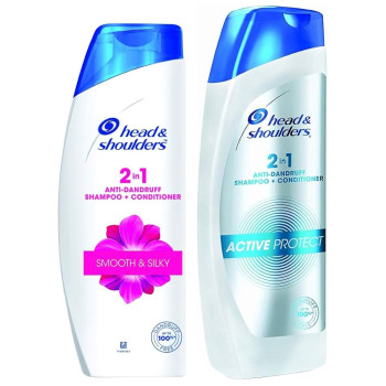Head & Shoulders 2-In-1 Smooth & Silky Anti-Dandruff Shampoo + Conditioner 180ml