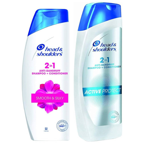 Head & Shoulders 2-In-1 Smooth & Silky Anti-Dandruff Shampoo + Conditioner 180ml