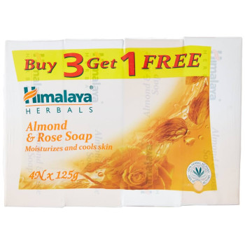 HIMALAYA  Almond & Rose Soap BUY 3 GET 1 FREE 