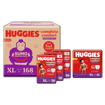 Huggies Complete Comfort Wonder Pants | Pant Style Baby Diapers L