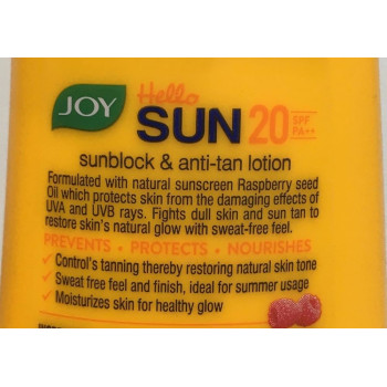 Joy Sunscreen - SPF 20 Hello SUN sunblock 50ml