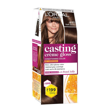 L'Oreal Paris Casting Crã¨Me Gloss Small Pack Temporary Hair Color, 300 Darkest Brown