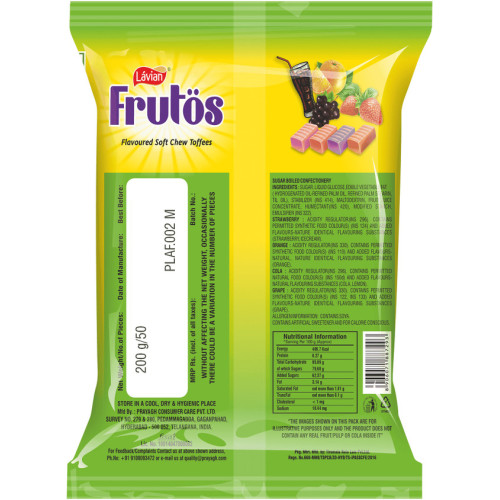 Lavian Frutos Flavoured Soft Chew Toffees 200g
