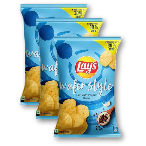 Lay's Wafer Style Salt with Pepper Flavour Chips 